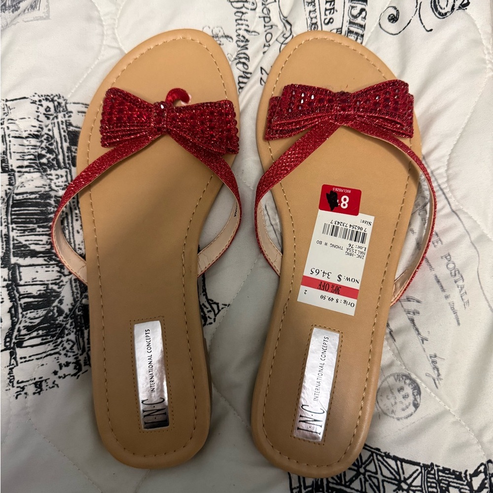 Red Bow Women's Sandals